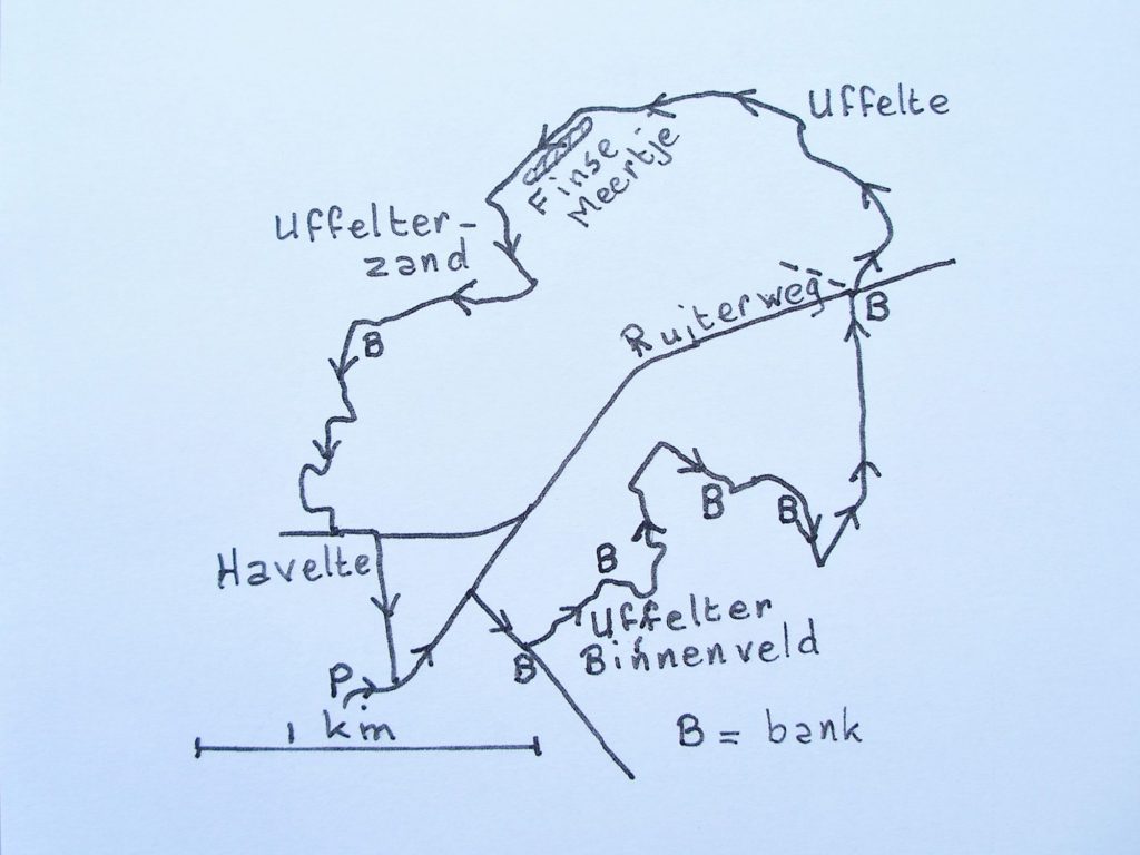 Kaart Uffelter binnenveld